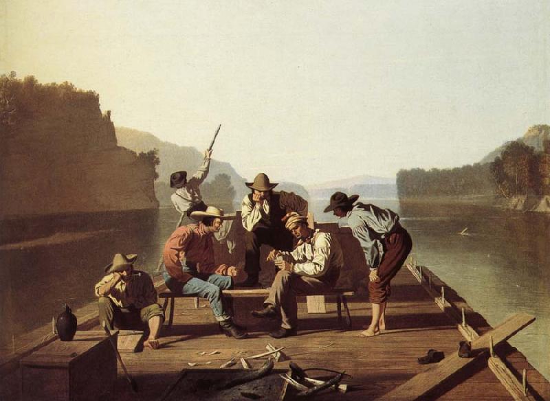 George Caleb Bingham Boater playing the Card Sweden oil painting art